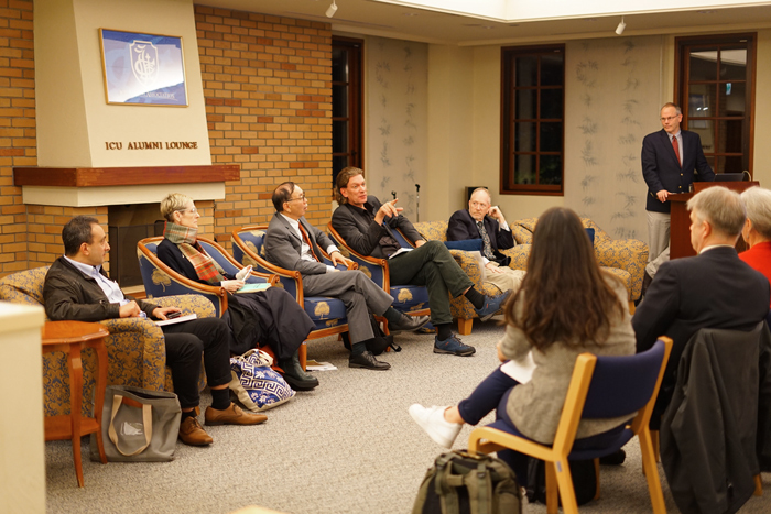 From L to R: Professors Shani, Curran, Chiba, Behr, Alberg and Hinton (standing)