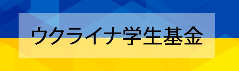 Support Ukraine text with flag theme with hexagon blocks design
